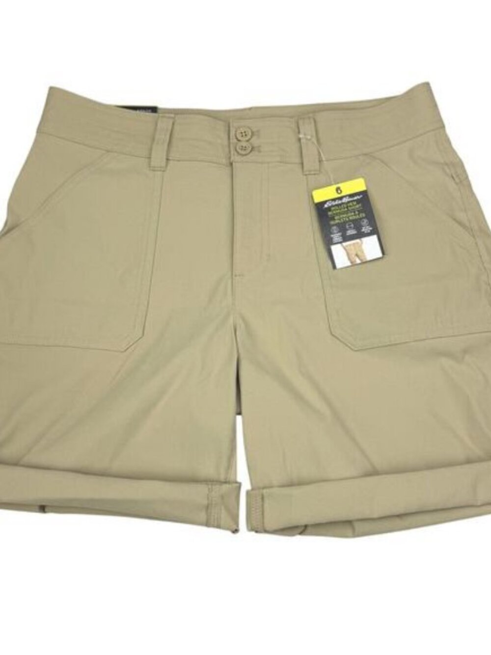 Eddie Bauer Women's Stretch UPF 50 Rolled Hem Adjustable Length Bermuda Shorts - Picture 5 of 8